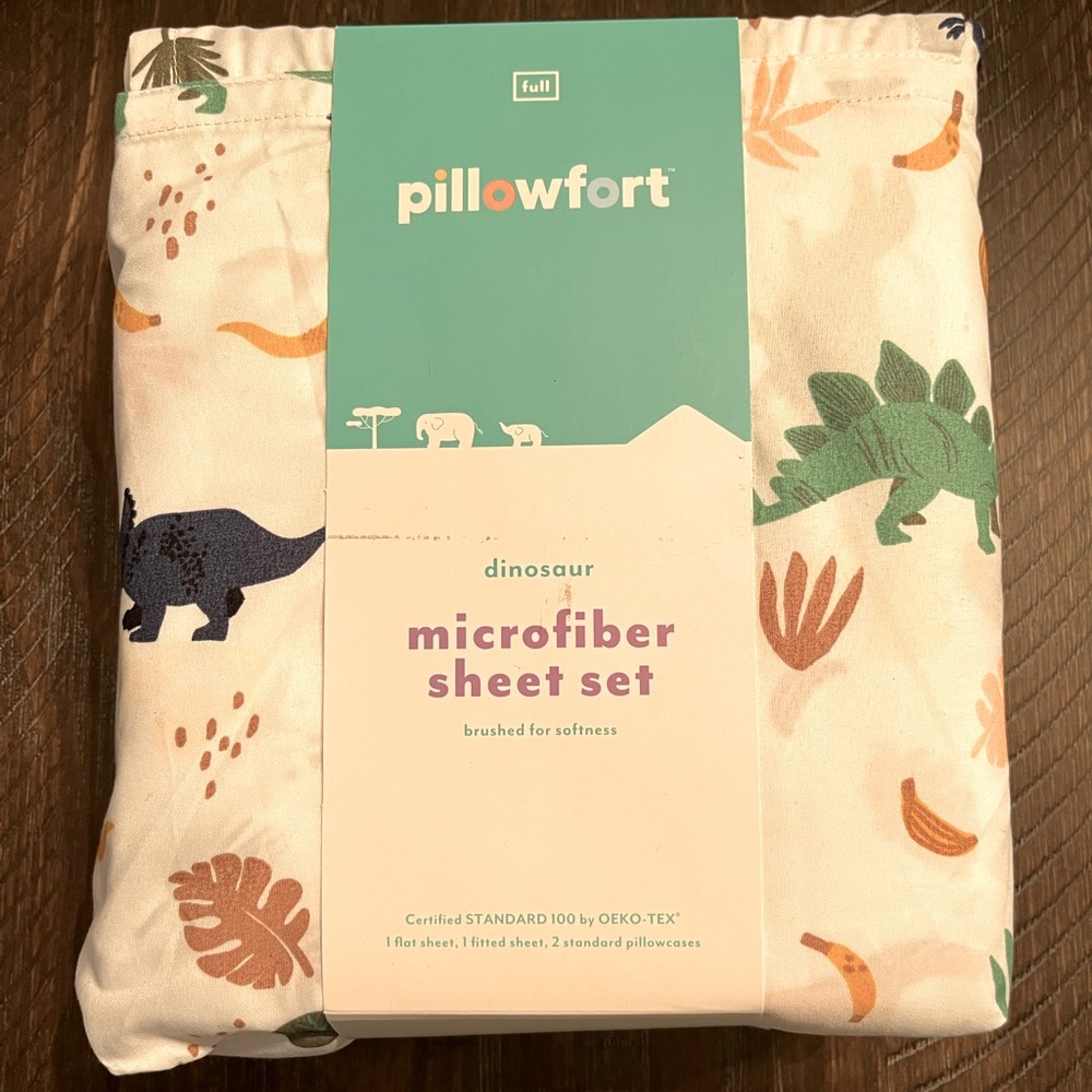 Pillowfort microfiber dino sheet set FULL